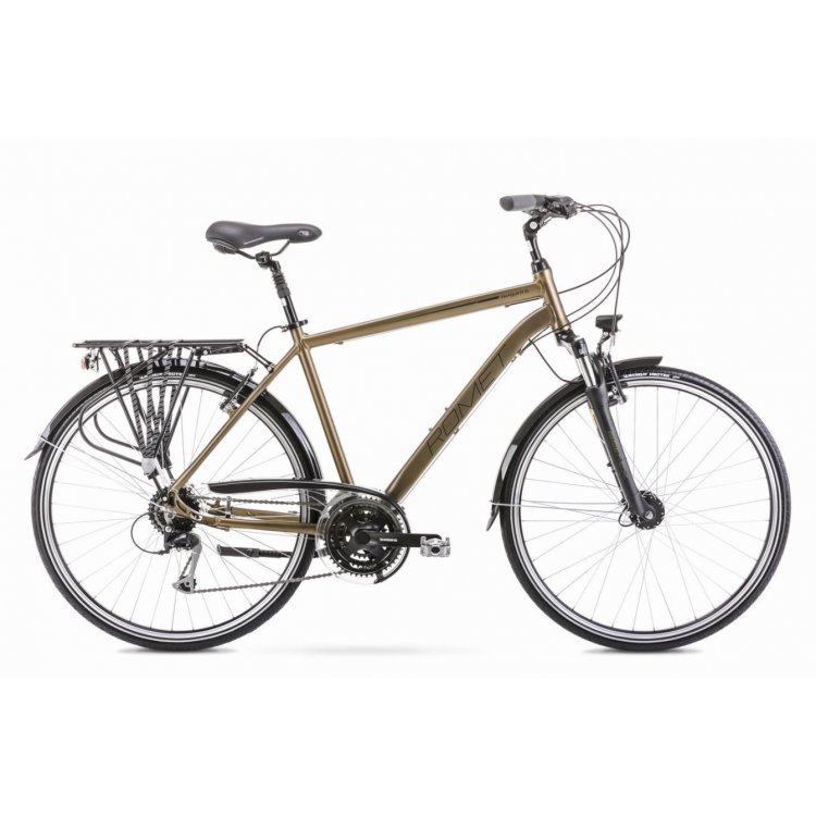 Trekingový bicykel 28" Romet Wagant tmavo-zlatý hliníkový 21"